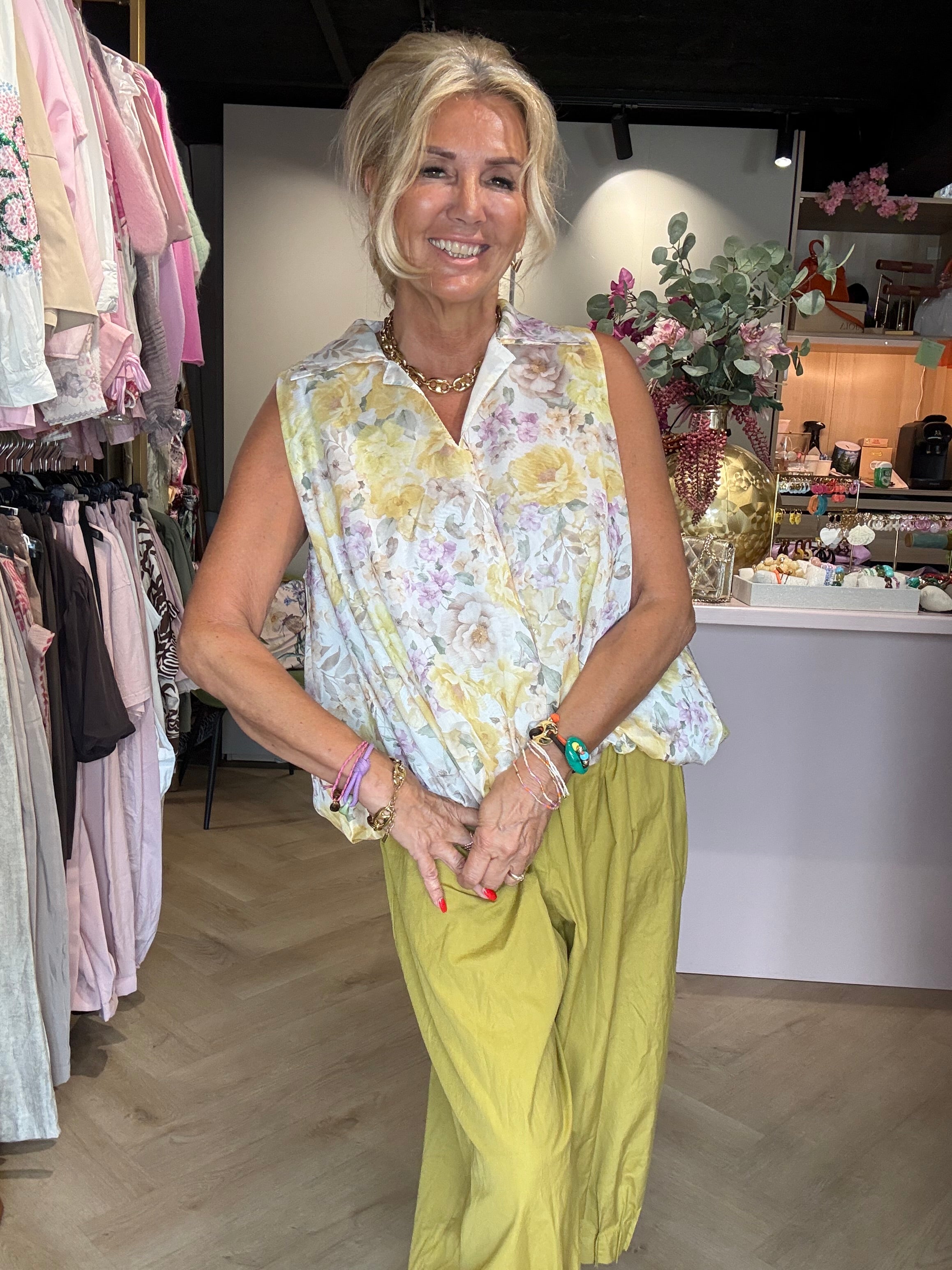 Bluse Romance Gelb Matcha
